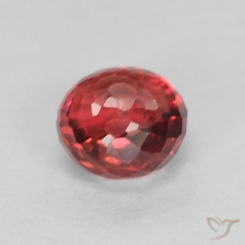 0.39 карата, натуральный Intense Reddish Pink Сапфир, Круглый, VVS-VS