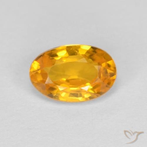 0.60ct Натуральный Средний апельсин Сапфир, Овал, Чистота VVS
