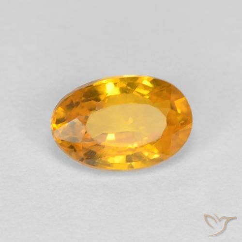 0.60 карата, натуральный Средний апельсин Сапфир, Овал, Чистота VVS