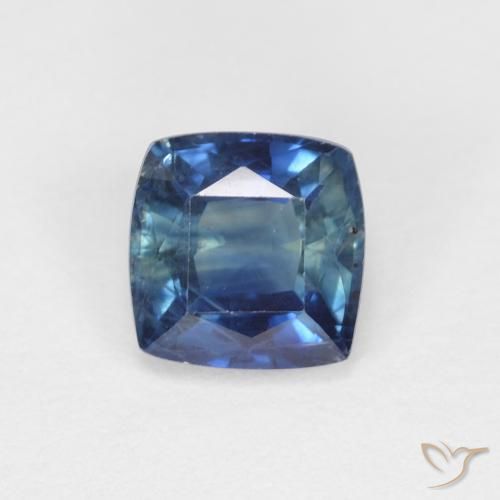 0.97ct Натуральный Бирюзовый Сапфир, Подушка, VS-SI
