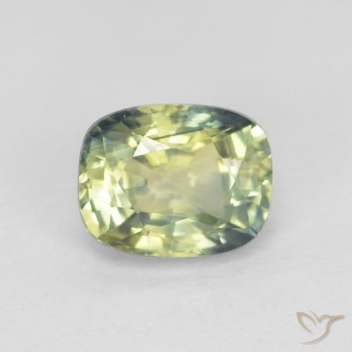 1.06ct Натуральный Многоцветный Сапфир, Подушка, VVS-VS