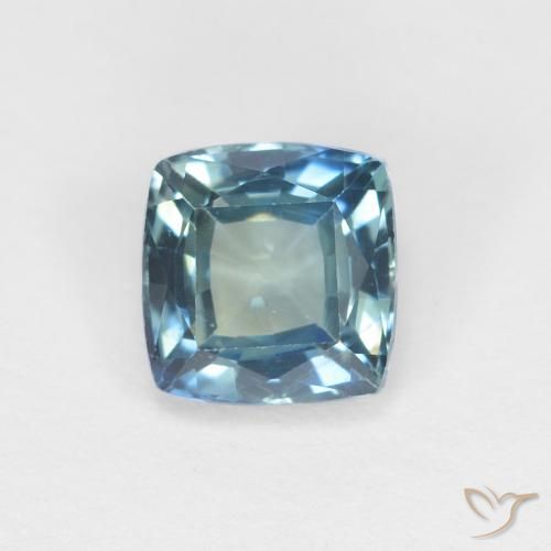 0.97ct Натуральный Бирюзовый Сапфир, Подушка, Чистота VS