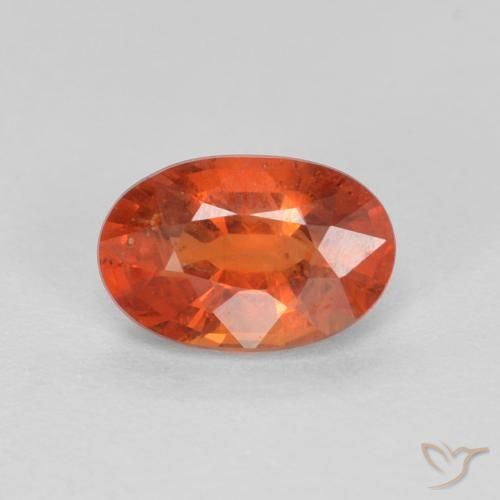 0.66ct Натуральный Интенсивный красный Сапфир, Овал, Чистота VS