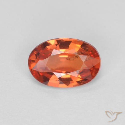 0.48ct Натуральный Ярко-малиновый красный Сапфир, Овал, VS-SI