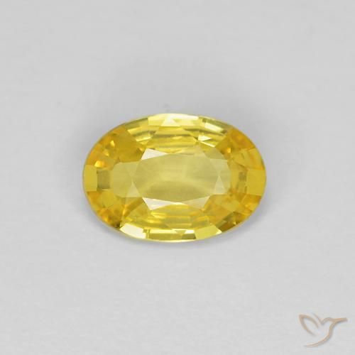 0.43ct Натуральный Тосканский желтый Сапфир, Овал, Чистота VVS