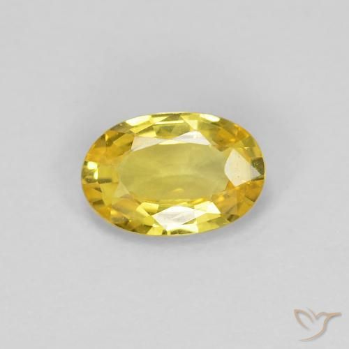 0.48ct Натуральный Тосканский желтый Сапфир, Овал, VVS-VS