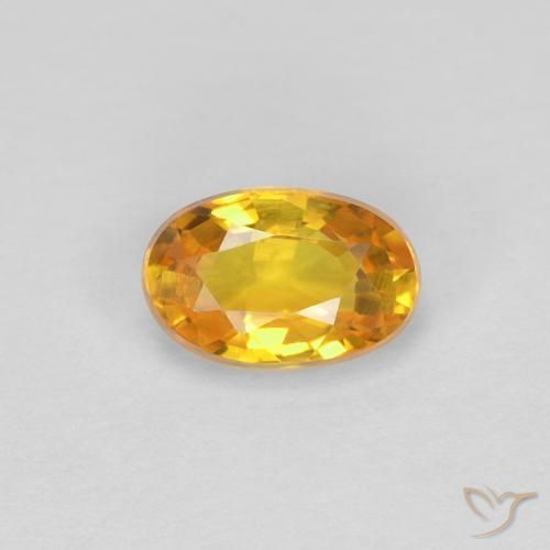 0.57ct Натуральный Золотой Сапфир, Овал, Чистота VVS
