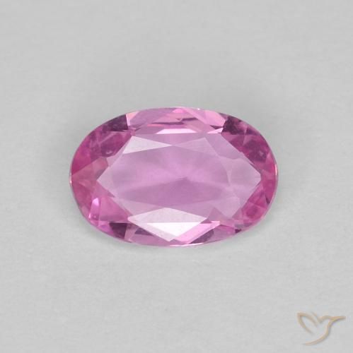 0.41ct Натуральный Темно-розовый Сапфир, Овал, VVS-VS