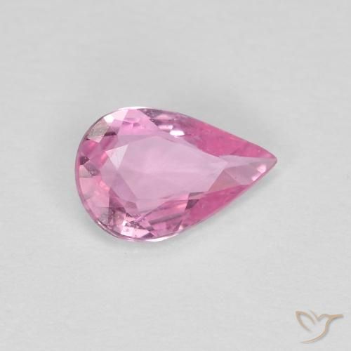 0.35ct Натуральный Ярко-розовый Сапфир, Форма груши, Чистота VVS