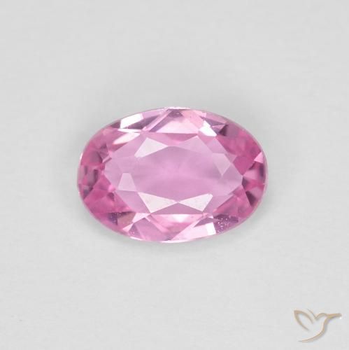 0.41ct Натуральный Ярко-розовый Сапфир, Овал, Чистота VVS