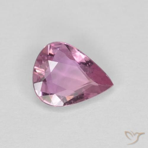0.47ct Натуральный Средний фиолетовый Сапфир, Форма груши, Чистота VS