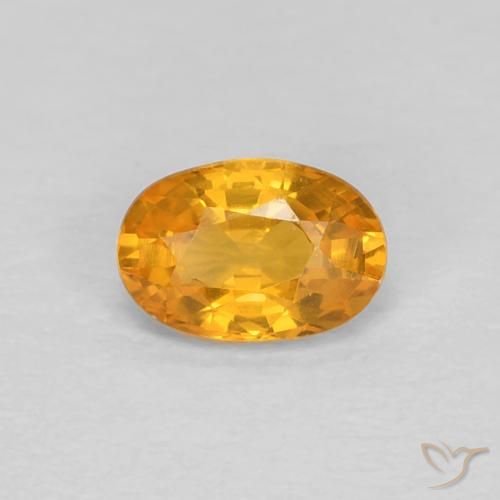 0.56ct Натуральный Средний апельсин Сапфир, Овал, VVS-VS