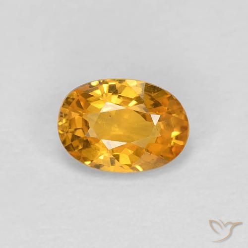 0.60ct Натуральный Средний апельсин Сапфир, Овал, Чистота VS
