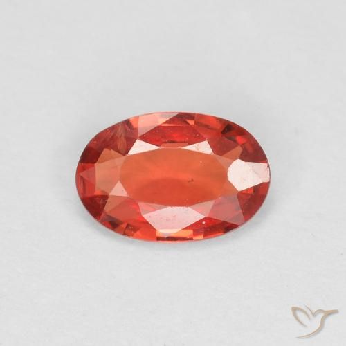0.47ct Натуральный Ярко-малиновый красный Сапфир, Овал, Чистота VS