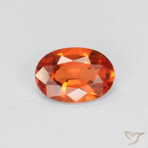 0.48ct Натуральный Красновато-оранжевый Сапфир, Овал, Чистота VS