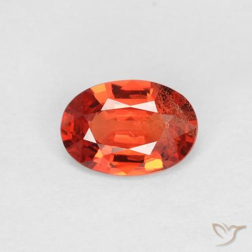 0.50ct Натуральный Средний красный Сапфир, Овал, Чистота VS