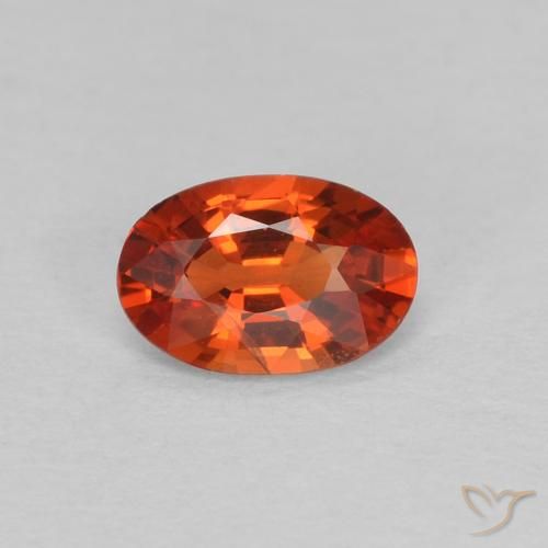 0.47ct Натуральный Красновато-оранжевый Сапфир, Овал, VVS-VS