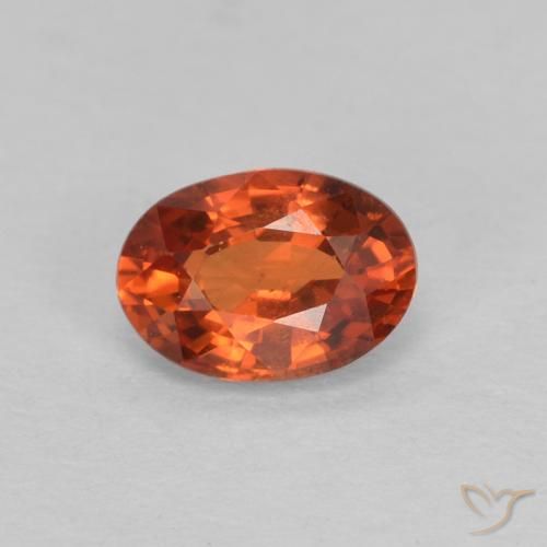 0.62ct Натуральный Красновато-оранжевый Сапфир, Овал, VVS-VS, Photo A