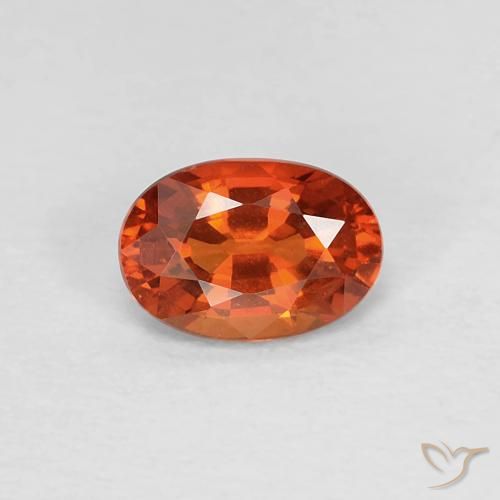 0.55ct Натуральный Средний красный Сапфир, Овал, Чистота VVS