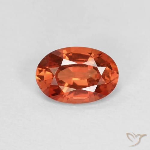 0.57ct Натуральный Средний красный Сапфир, Овал, Чистота VVS