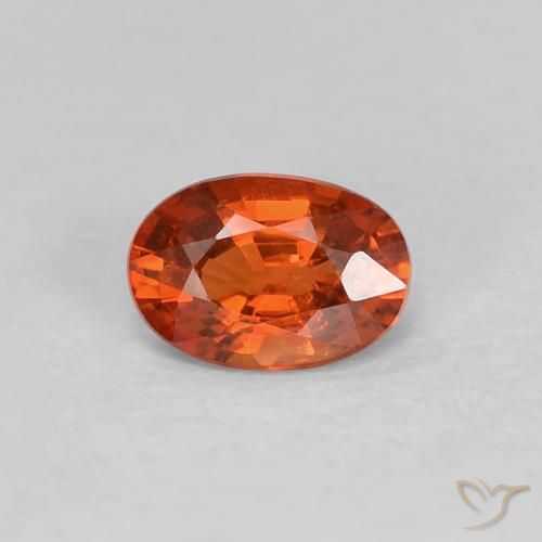 0.47ct Натуральный Глубокий янтарно-красный Сапфир, Овал, Чистота VS