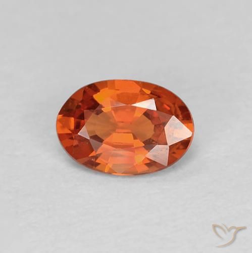 0.53ct Натуральный Огонь Оранжевый Сапфир, Овал, VVS-VS