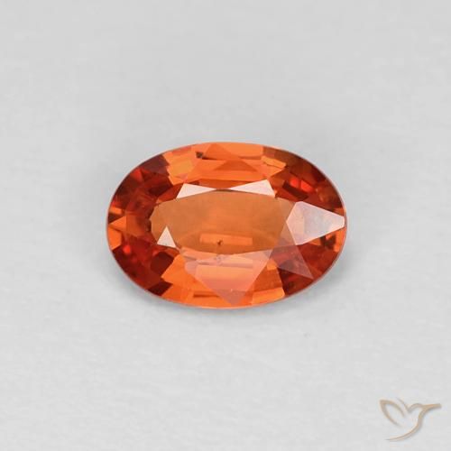 0.48ct Натуральный Интенсивный красный Сапфир, Овал, VVS-VS