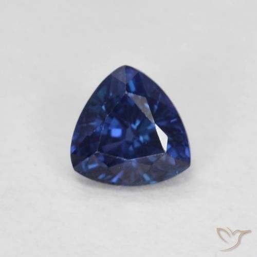 0.41ct Натуральный Сумеречный синий Сапфир, Триллион, VVS-VS