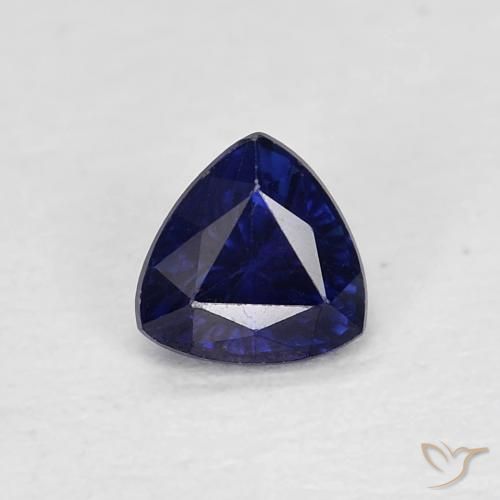 0.39ct Натуральный Сумеречный синий Сапфир, Триллион, VVS-VS