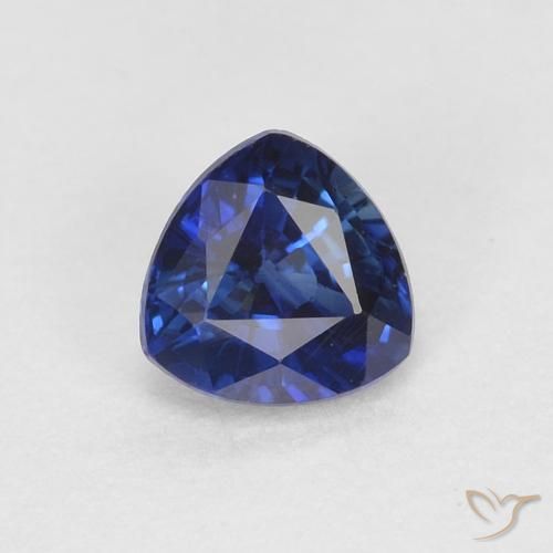 0.43ct Натуральный Сумеречный синий Сапфир, Триллион, VVS-VS