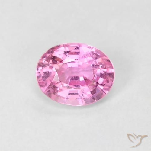 0.54ct Натуральный Насыщенный розовый Сапфир, Овал, Чистота VS