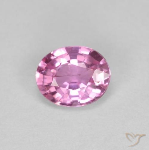 0.46ct Натуральный Насыщенный розовый Сапфир, Овал, Чистота VS