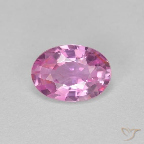 0.48ct Натуральный Насыщенный розовый Сапфир, Овал, Чистота VS