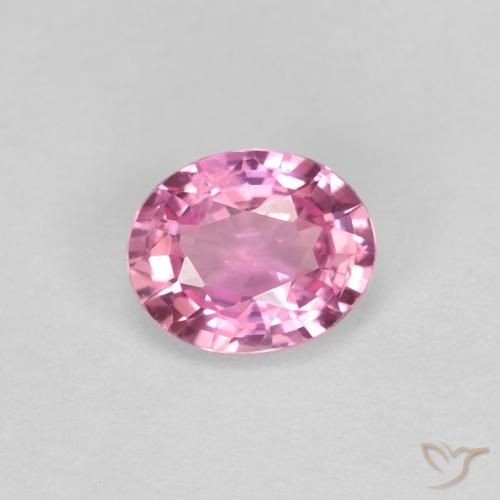 0.49ct Натуральный Королевский фиолетовый розовый Сапфир, Овал, Чистота VS