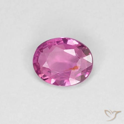 0.34ct Натуральный Насыщенный розовый Сапфир, Овал, Чистота VS