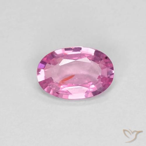 0.44ct Натуральный Насыщенный розовый Сапфир, Овал, Чистота VS