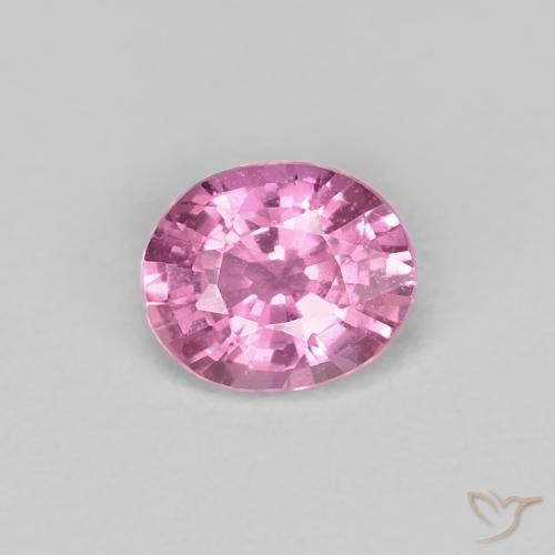 0.49ct Натуральный Очень светлый королевский фиолетовый розовый Сапфир, Овал, Чистота VS