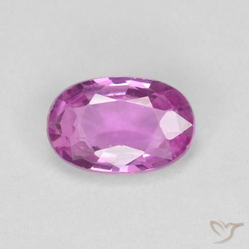 0.47ct Натуральный Розовато-пурпурный Сапфир, Овал, Чистота VVS