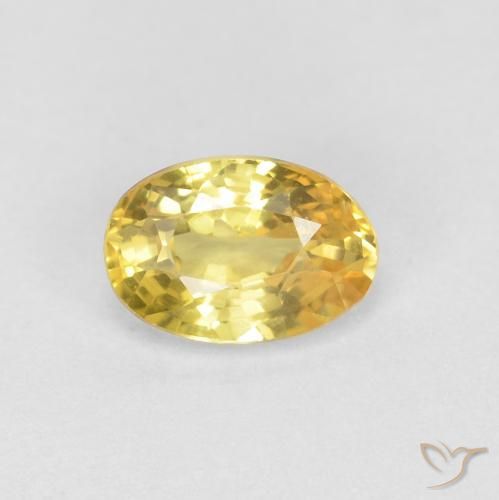 0.63ct Натуральный Медовый желтый Сапфир, Овал, Чистота VVS