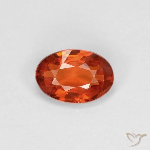 0.51ct Натуральный Красновато-оранжевый Сапфир, Овал, Чистота VVS