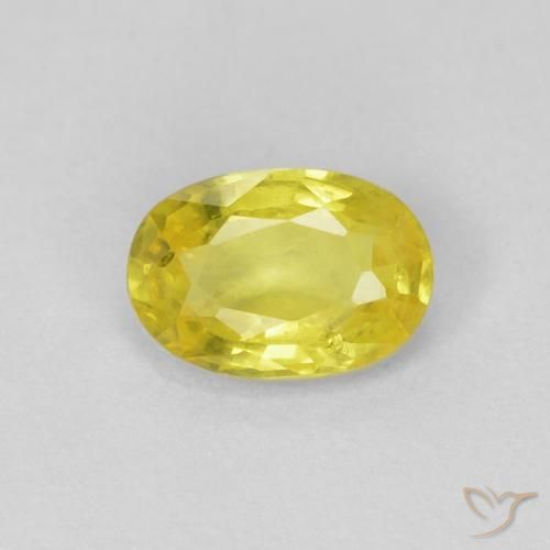 0.50ct Натуральный Шмель желтый Сапфир, Овал, Чистота VS