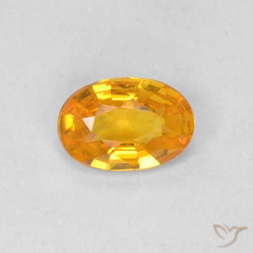 0.55ct Натуральный Средний апельсин Сапфир, Овал, Чистота VS