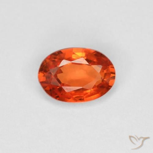 0.49ct Натуральный Огонь Оранжевый Сапфир, Овал, Чистота VVS