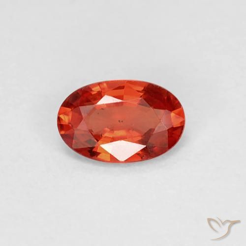 0.48ct Натуральный Красновато-оранжевый Сапфир, Овал, Чистота VS