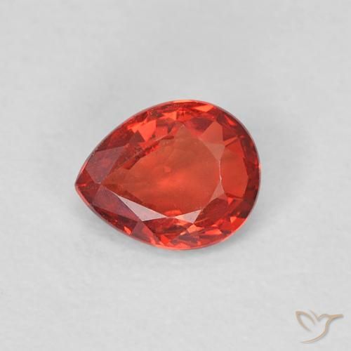 0.42ct Натуральный Средний красный Сапфир, Форма груши, VVS-VS