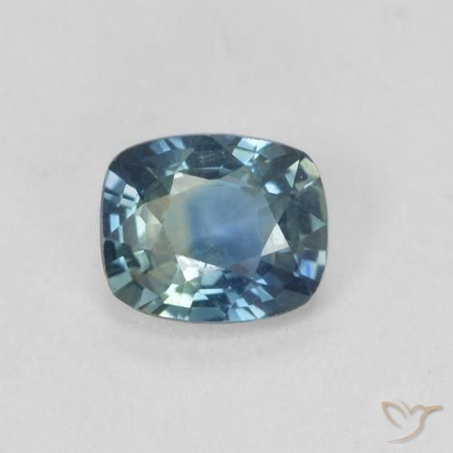 0.82ct Натуральный Бирюзовый Сапфир, Подушка, Чистота VVS