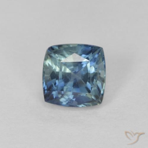 0.83ct Натуральный Бирюзовый Сапфир, Подушка, Чистота VVS