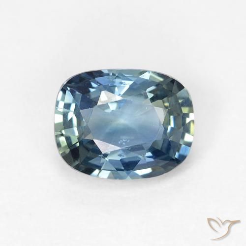 0.85ct Натуральный Бирюзовый Сапфир, Подушка, VVS-VS