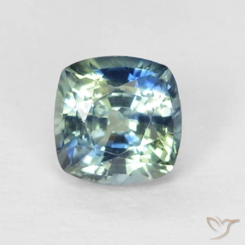 0.67ct Натуральный Бирюзовый Сапфир, Подушка, Чистота VS