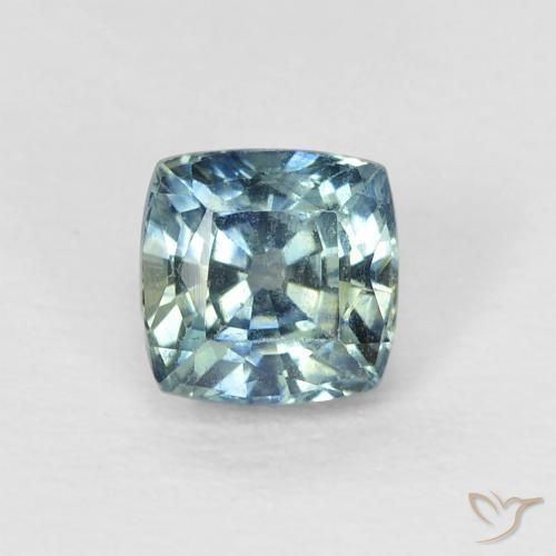 0.69ct Натуральный Бирюзовый Сапфир, Подушка, Чистота VS